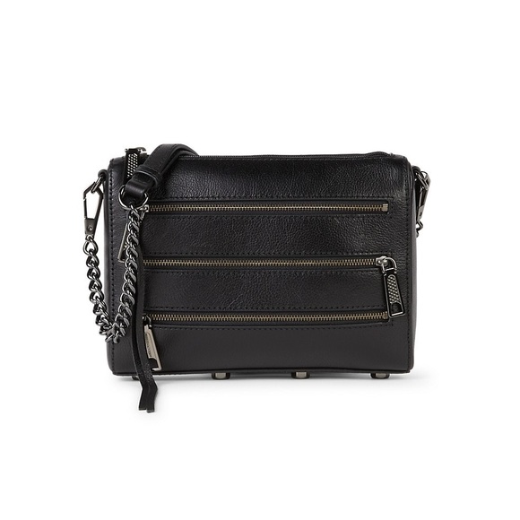 Rebecca Minkoff Bags Rebecca Minkoff Mini 5 Zip Leather Crossbody Bag Poshmark